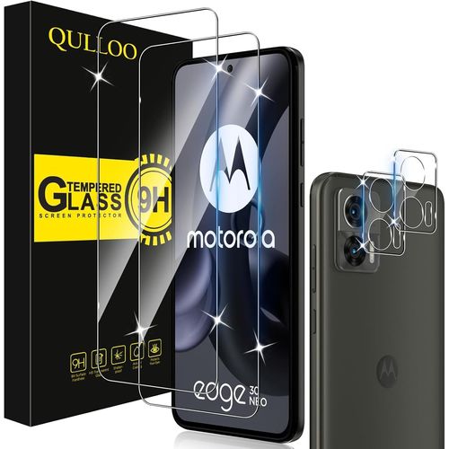 Verre Trempé Pour Motorola Moto Edge 30 Neo, Protection Écran Avec Caméra Protecteur, Ultra Résistant Dureté 9h Hd Transparent Film Protecteur D'écran- 2+2 Pièces