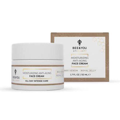 Bee&you Naturelle Anti-Âge Antioxydante Crème Visage Avec Venin D'abeille + Propolis + Miel Brut + Gelée Royale - 50 Ml 