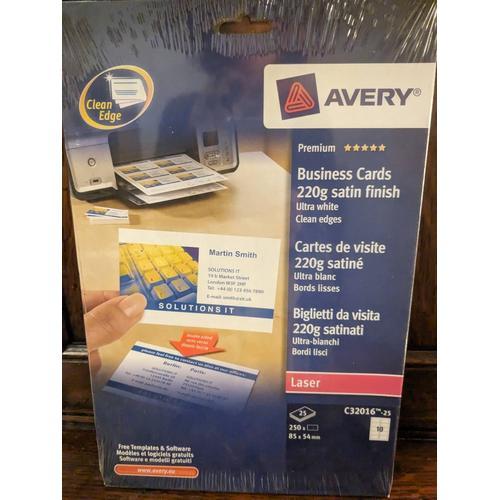 Cartes De Visite Premium Avery C32016