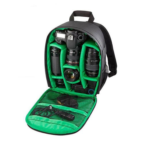 green Multi-fonctionnel Caméra Extérieure Sac À Dos Vidéo Numérique Épaule Caméra Sac Étanche Caméra Photo Sac Cas pour DSLR ""Nipseyteko""