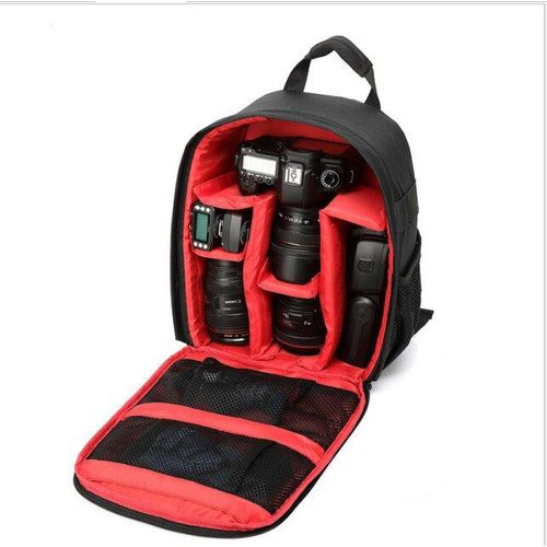 Rouge Multi-fonctionnel Caméra Extérieure Sac À Dos Vidéo Numérique Épaule Caméra Sac Étanche Caméra Photo Sac Cas pour DSLR ""Nipseyteko""