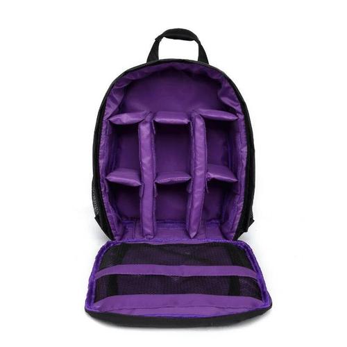 Violet Multi-fonctionnel Caméra Extérieure Sac À Dos Vidéo Numérique Épaule Caméra Sac Étanche Caméra Photo Sac Cas pour DSLR ""Nipseyteko""