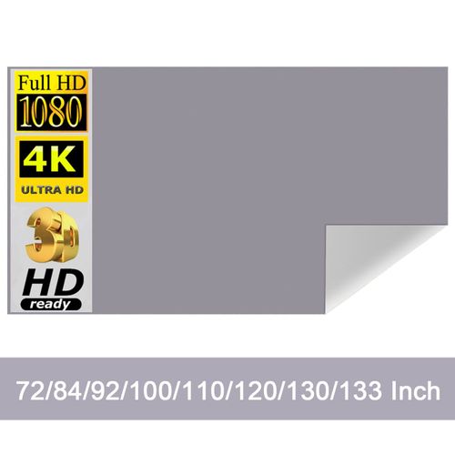 92 inches Grille de tissu de coulée d'écran de projection, haute luminosité pour projecteurs DLP LED 3D ""Nipseyteko""