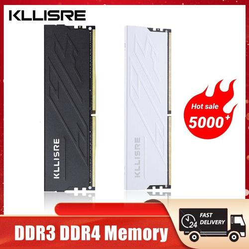 DDR4 8G 3200 BlackX1 Kllisre DDR3 DDR4 4GB 8GB 16GB Mémoire Ram 1600 1866 2666 3200 MHz De Bureau Dimm Non-ECC ""Nipseyteko""