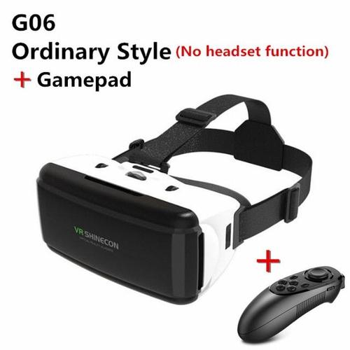 G06 add gamepad Boîte à lunettes de réalité virtuelle 3D VR, casque stéréo Google carton pour Smartphone IOS Android, bascule sans fil ""Nipseyteko""