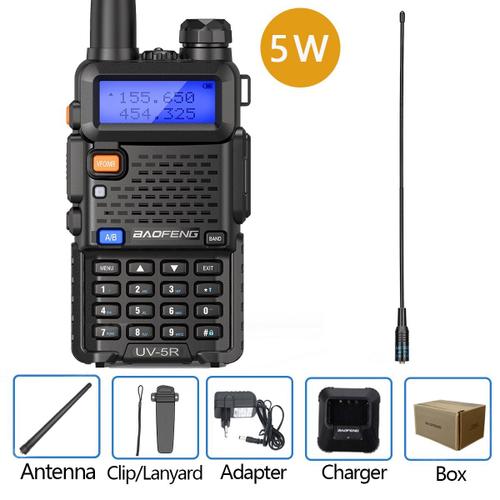 5W-771 Euro Baofeng-Talkie walperforé UV 5R 5W 8W, radio bidirectionnelle Vhf Uhf FM, pour déterminer la fréquence de la chasse, 16km ""Nipseyteko""