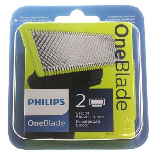 2 LAMES QP220/55 RASOIR PHILIPS OneBlade QP2520 QP6510