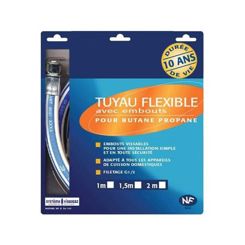 FLEXIBLE GAZ Butane / Propane 2.00 M 10 Ans