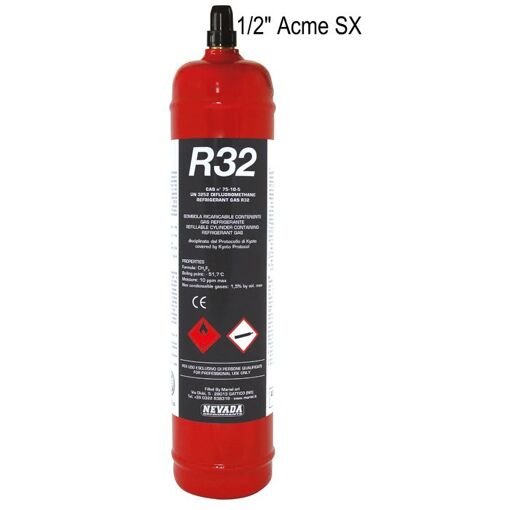 RECHARGE GAZ Réfrigérant R32 1 Litre M.1/2 ACM