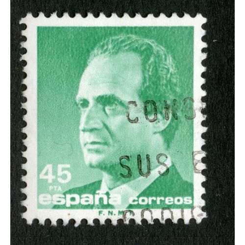 Timbre Oblitéré Espana , Correos, 45 Pta