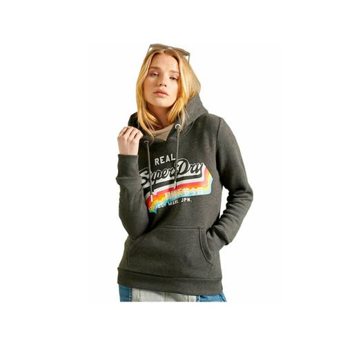 Sweat Superdry Vintage Logo Femme Gris