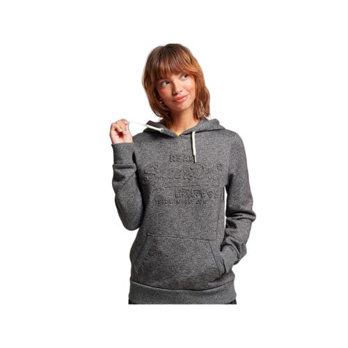 Sweat Superdry Vintage Embosse Femme Gris