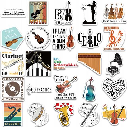 Stickers vinyle autocollants pour instruments de musique 