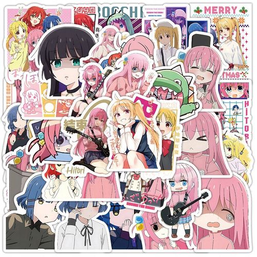 200 Pi¿¿Ces Bocchi Le Rocher ! Autocollants Anime Hitori G,Aesthetic Couleurs Stickers, Imperm¿¿Able Vinyle Autocollant Pour Telephone Ordinateur Portable Macbook Scrapbooking