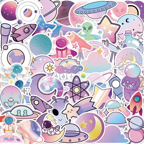 200 Autocollants Planète Espace Dégradé Aesthetic Couleurs Stickers Imperméable Vinyle Autocollant Pour Telephone Ordinateur Portable Macbook Scrapbooking