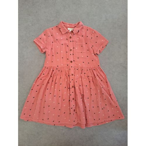 Robe Chemise Rose Brique Vertbaudet - 7 Ans