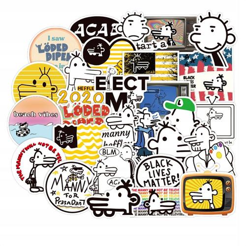 200 Pi¿¿Ces Dessin Anim¿¿ Wimpy Kid Graffiti Autocollants Pres,Aesthetic Couleurs Stickers, Imperm¿¿Able Vinyle Autocollant Pour Telephone Ordinateur Portable Macbook Scrapbooking