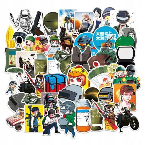 Lot De 200 Autocollants De Jeu Playerunknows Pub,Aesthetic Couleurs Stickers, Imperm¿¿Able Vinyle Autocollant Pour Telephone Ordinateur Portable Macbook Scrapbooking