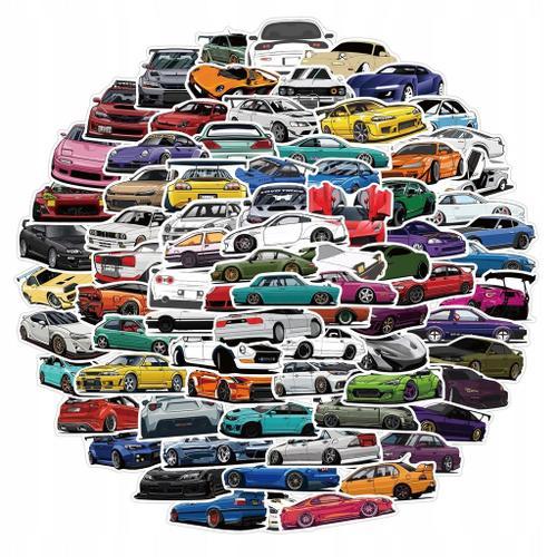 Lot De 200 Pi¿¿Ces De Voiture De Sport ¿¿Tanche Jd,Aesthetic Couleurs Stickers, Imperm¿¿Able Vinyle Autocollant Pour Telephone Ordinateur Portable Macbook Scrapbooking