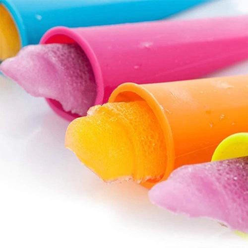 Moule ¿ Glace En Silicone, 6 Pi¿Ces, Bo¿Te ¿ Glace, Moule ¿ Glace Cylindrique Long, Plateau ¿ Glace