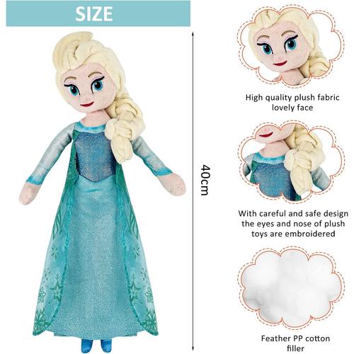 Elsa Peluche, 40cm Elsa Poup¿¿E Peluches Frozen Elsa Jouets En Peluche Frozen Poup¿¿E En Peluche Poup¿¿E Frozen Mignonne Frozen Elsa Poup¿¿E Cadeaux De F¿¿Te D'enfants Pour L'anniversaire