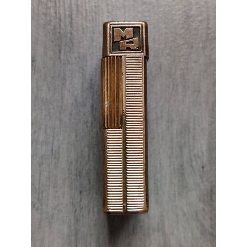 Briquet Vintage Dupont Plaqué Or Initiales Mr