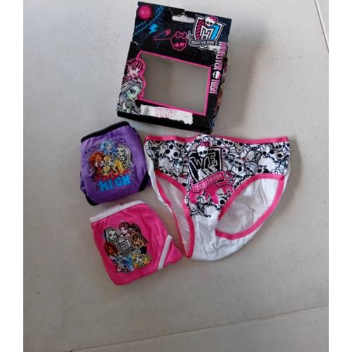 Lot De 3 Culottes Monster High 4/5 Ans