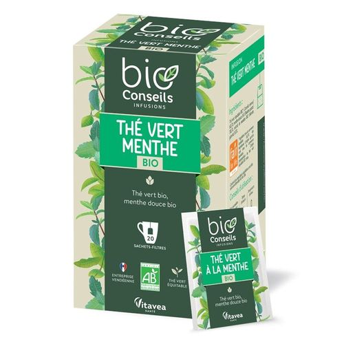 Infusion Thé Vert - Menthe Bio 20 Sachets