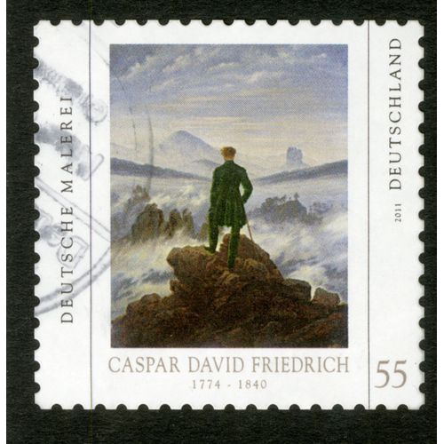 Timbre Oblitéré Deutschland, Caspar David Friedrich 1774-1840, Deutsche Malerei, 2011, 55