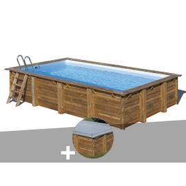 Kit piscine bois Gré Mango 6,18 x 3,20 x 1,33 m + Bâche hiver
