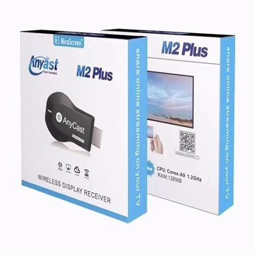 1 pc - Adaptateur Anycast M2 Plus Miracast TV Stick, WiFi, Dongle Dnomecast sans fil, récepteur d'affichage miroir, 1080p, iOS, Android