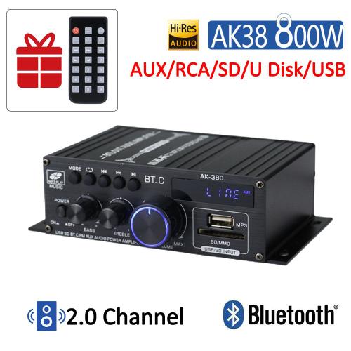 AK380 800W - Amplificateur de puissance HiFi, karaoké domestique, audio de voiture, haut-parleur de basse stéréo, ampli sonore domestique de classe D, AK380