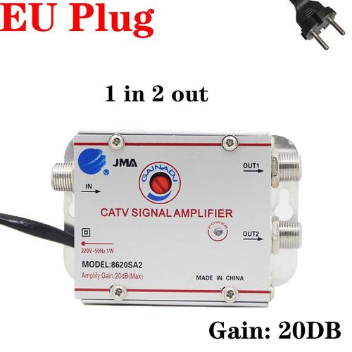 Plug - Amplificateur de signal TV numérique par câble, équipement TV applicable à la télévision par câble analogique/numérique/onde de sol/antenne extérieure