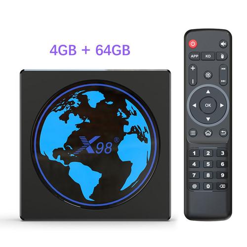 4G64G - Boîtier TV X98 Mini, Android 11.0, Amlogic S905W2,décodeur, lecteur multimédia 4K, avec WiFi et YouTube