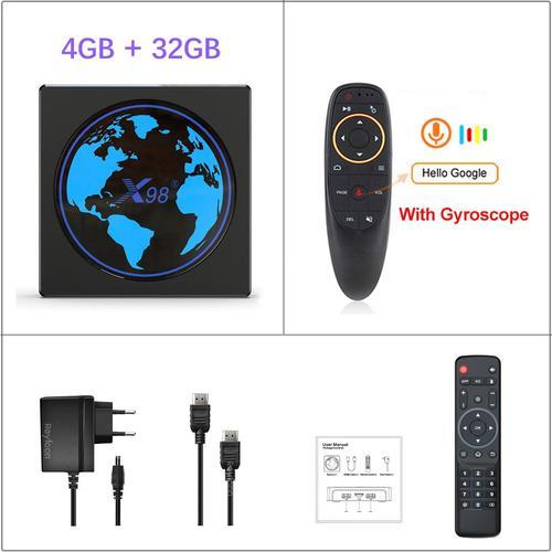 4G32G G10S - Boîtier TV X98 Mini, Android 11.0, Amlogic S905W2,décodeur, lecteur multimédia 4K, avec WiFi et YouTube