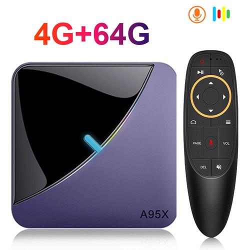 4G64G G10S - Décodeur TV intelligent Android 11, A95X F3, Air II, 4K, lumière RVB, 2.4G, 5G, touristes, Wifi, Amlogic BTpig, 4 Go de RAM,Dean