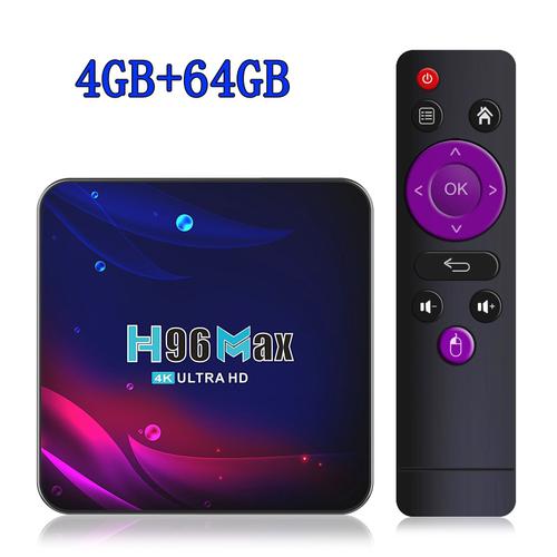 4 Go 64 Go - H96 Max V11 Smart TV BOX Android 11 4GB RAM Rockchip 3318 4K Google 3D Vidéo BT4.0 4K Media Player Set Top Box