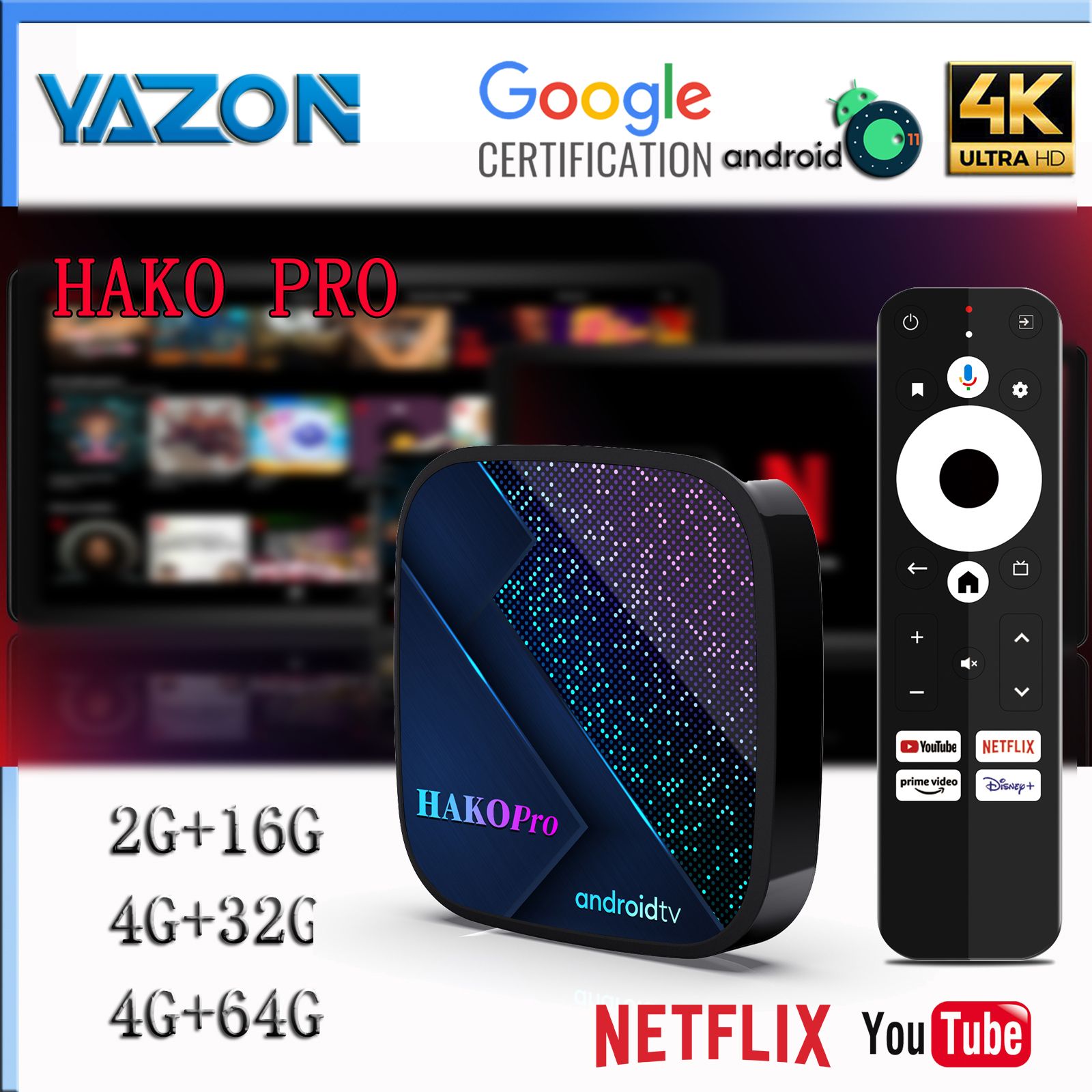 Bote de tlvision 4 Go 64 Go - HCabo Pro Android TV Box, A... - 2