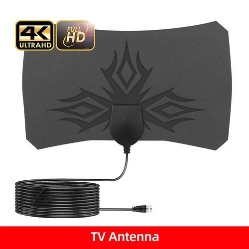 Antenne de flamme - KeRestoQuebec umei-Antenne TV 4K/8K/25DB, HD, à gain élevé, prise UE, 3000 Beauté, booster, active, design plat