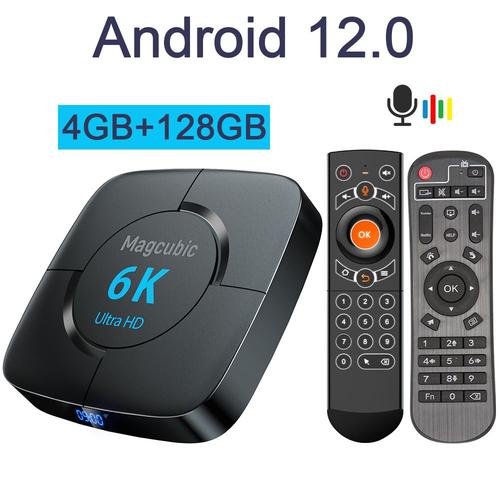 4G128GQ7 - Magcubic-Boîtier TV Android 12.0, 4 Go RAM,lecteur multimédia, très rapide