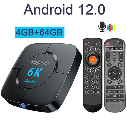 4G64GQ7 - Magcubic-Boîtier TV Android 12.0, 4 Go RAM,lecteur multimédia, très rapide