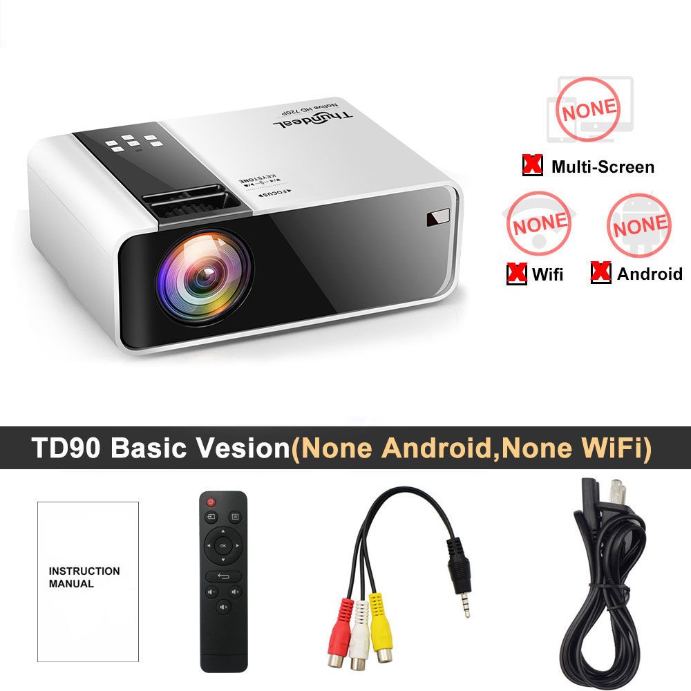 Version de base - Mini projecteur HD TD90 natif 1280 x 720P ...
