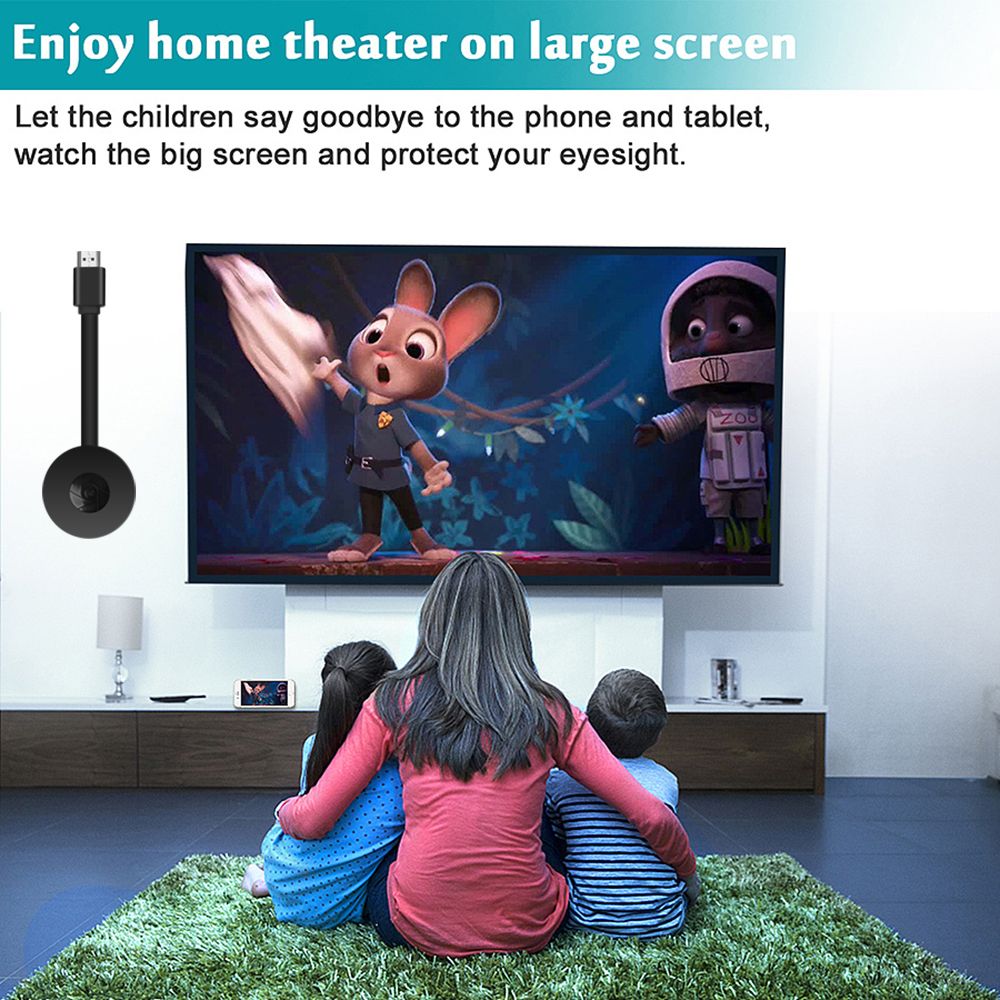 noir - NipTV Stick pour MiraScreen, Anycast 1080P, Dongle TV... - 6