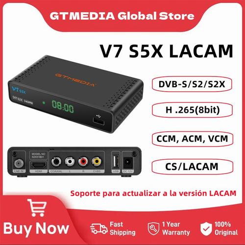 V7 S5X Lacam - Récepteur satellite V7S5X LACAM DVB-S/lt/ S2X H.disparates (8bit) Support de récepteur numérique Ccam,IKS,AVS +,CCM,ACM,VCM avec USB WIFI