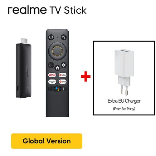 Ajouter un chargeur EU supplémentaire - Smart Google TV Stick, télécommande vocale, Android TV Stick, Google Assistant, Netflix, Dnomecast TV Box, version globale, 4K