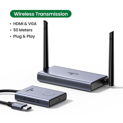 Recevoir et transmettre - Ugreen ? Kit émetteur et récepteur vidéo sans fil, extension HDMI, Dongle d'affichage 5G 50M pour moniteur TV