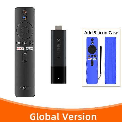 Ajouter un boîtier bleu - Xiaomi-Clé TV 4K, Façade Core, 2 Go de RAM, 8 Go de ROM, Doyen Bluetooth 5.0, WiFi, Android TV Stick, Google Assistant, Version globale