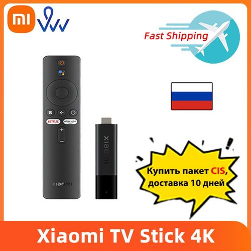 Emballage standard - Xiaomi-Mi TV Stick, 4K, Android 11, HDR, Façades Core, 2 Go + 8 Go, Bluetooth 5.0, WiFi, Google Assistant, Smart TV Dongle, Version globale