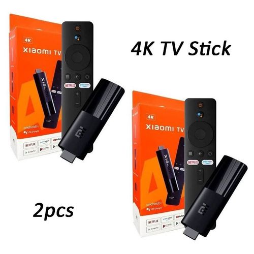 2pcs - Xiaomi-Mi TV Stick, 4K, Android 11, Streaming multimédia portable, 2 Go, 8 Go, multilingue, dongle BTpig TV, version globale