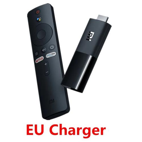Chargeur de l'UE - Xiaomi-Mi TV Stick, Android 9.0, HDR 1080P, mini dongle portable, WiFi, Google Assistant, 1 Go de RAM, 8 Go de ROM, Dean, version globale